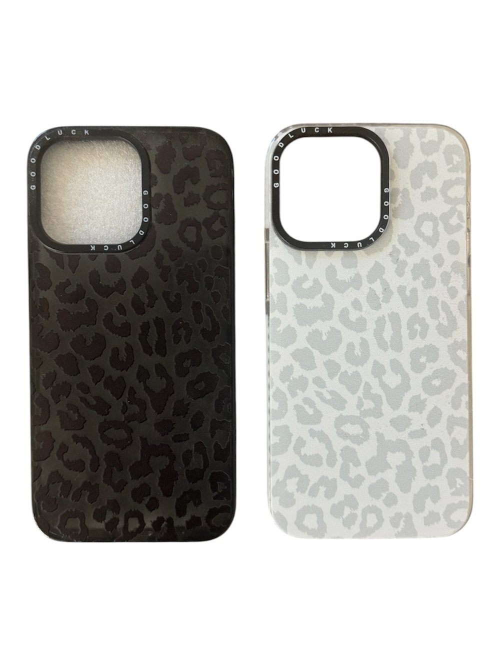 Leopard Print Slim Phone Case - Black & White IPhone 13 Pro